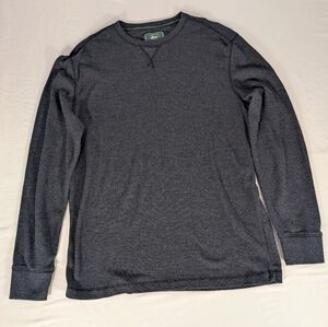 G.H. Bass & Co. Charcoal Long Sleeve Waffle-Knit Thermal Henley Shirt Sized XL
